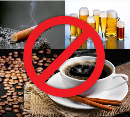 Rượu bia và đồ uống chứa chất kích thích hoàn toàn không tốt cho sức khỏe